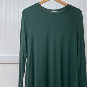 H by Halston Tunic Top Dark Green Capsule Layers Long Sleeve Women's M Lagenlook